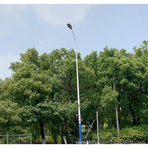 Powder coating single arm street lighting pole